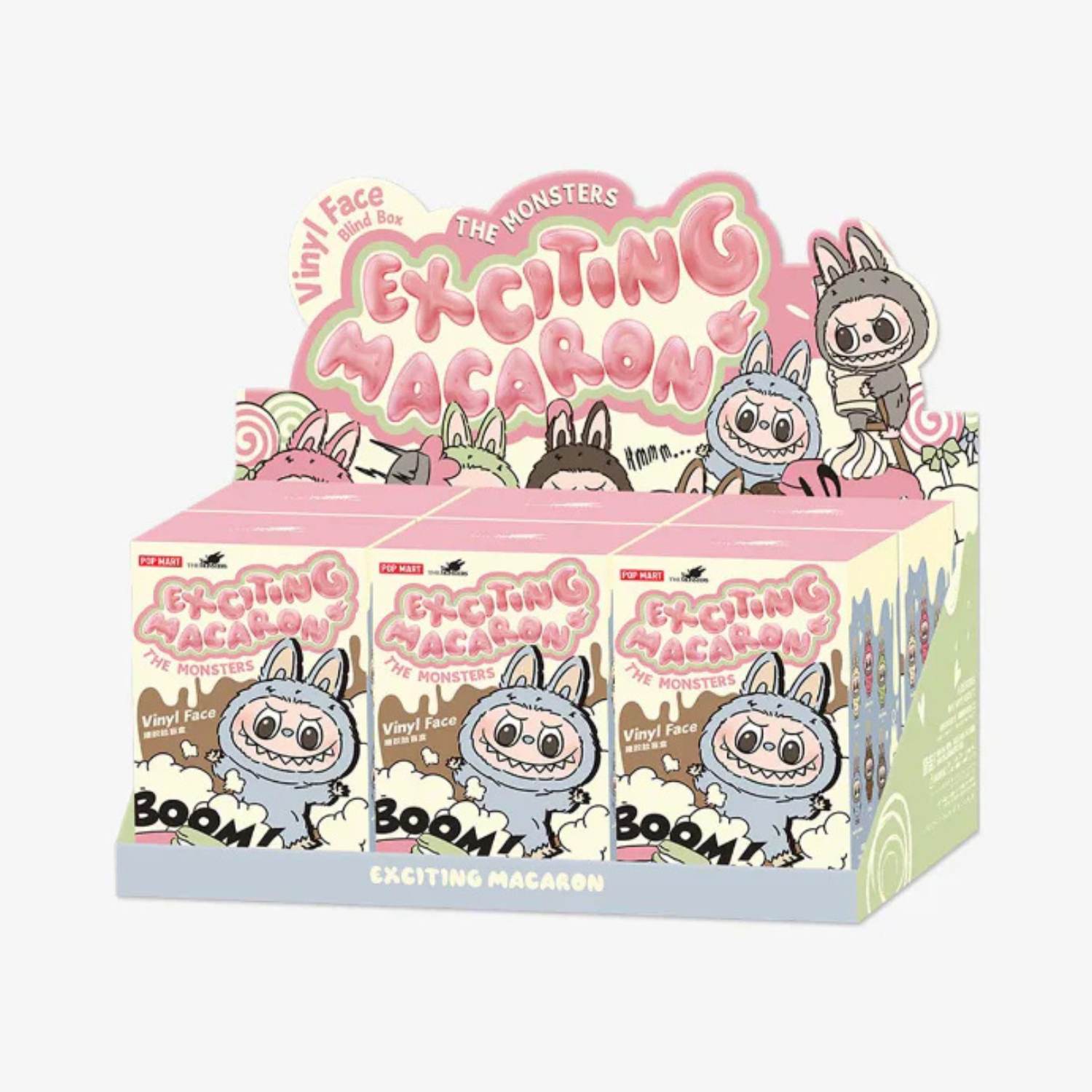 Pop Mart Labubu The Monsters Exciting Macaron Series Blind Box 6 Pack Bundle